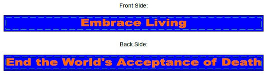 Embrace Living Silicon Wrist Bands